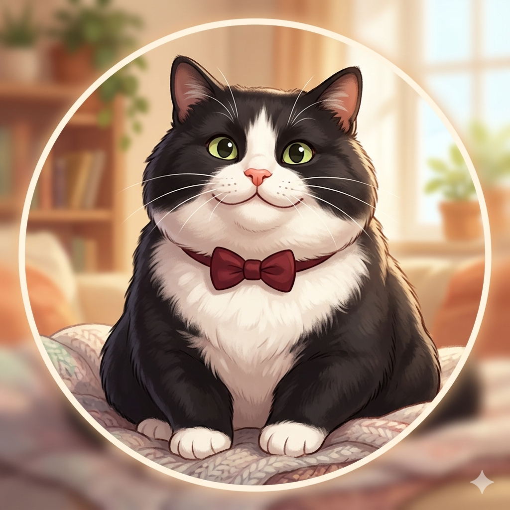 Imagem de um gato gordo